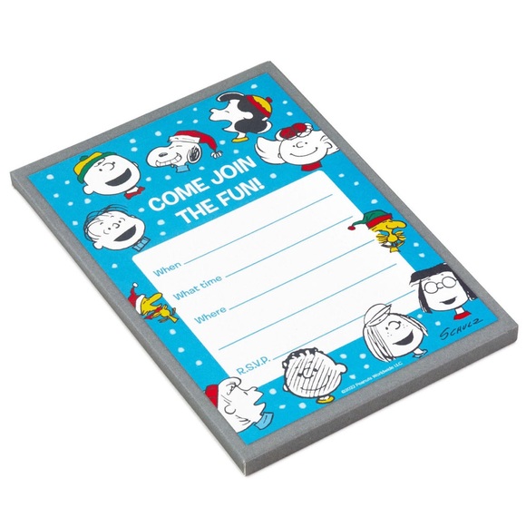 Hallmark Peanuts Snoopy Join the Fun Invitation RSVP Celebration Cards, 10 pcs - Picture 1 of 4